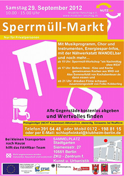Flyer Sperrmüllmarkt, Bild anclicken für Download